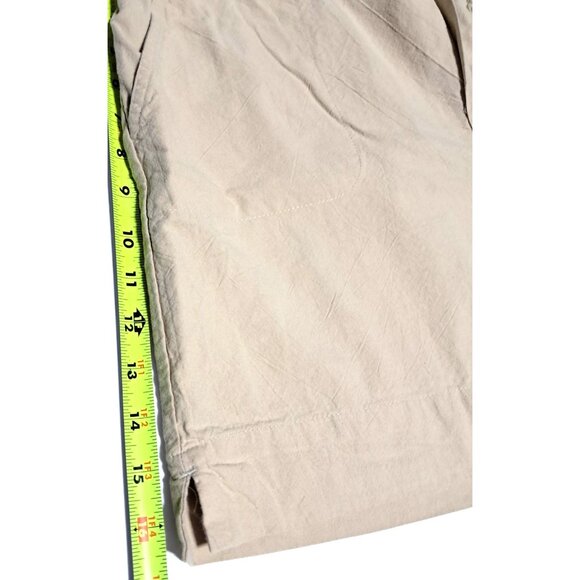 White Stag Womens Beige Casual Shorts Size M Cotton Drawstring Waist Pockets Rel - Picture 8 of 12